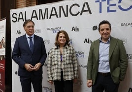 Carlos García Carbayo, Ana Martín Suárez y Juan Manuel Corchado.