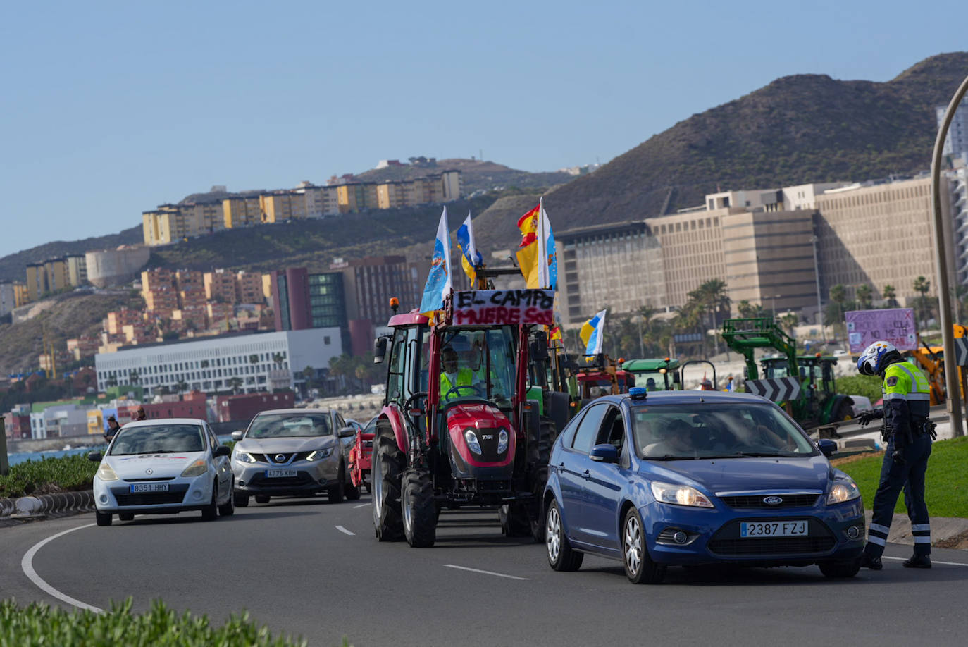 Las protestas del campo en Madrid, en imágenes