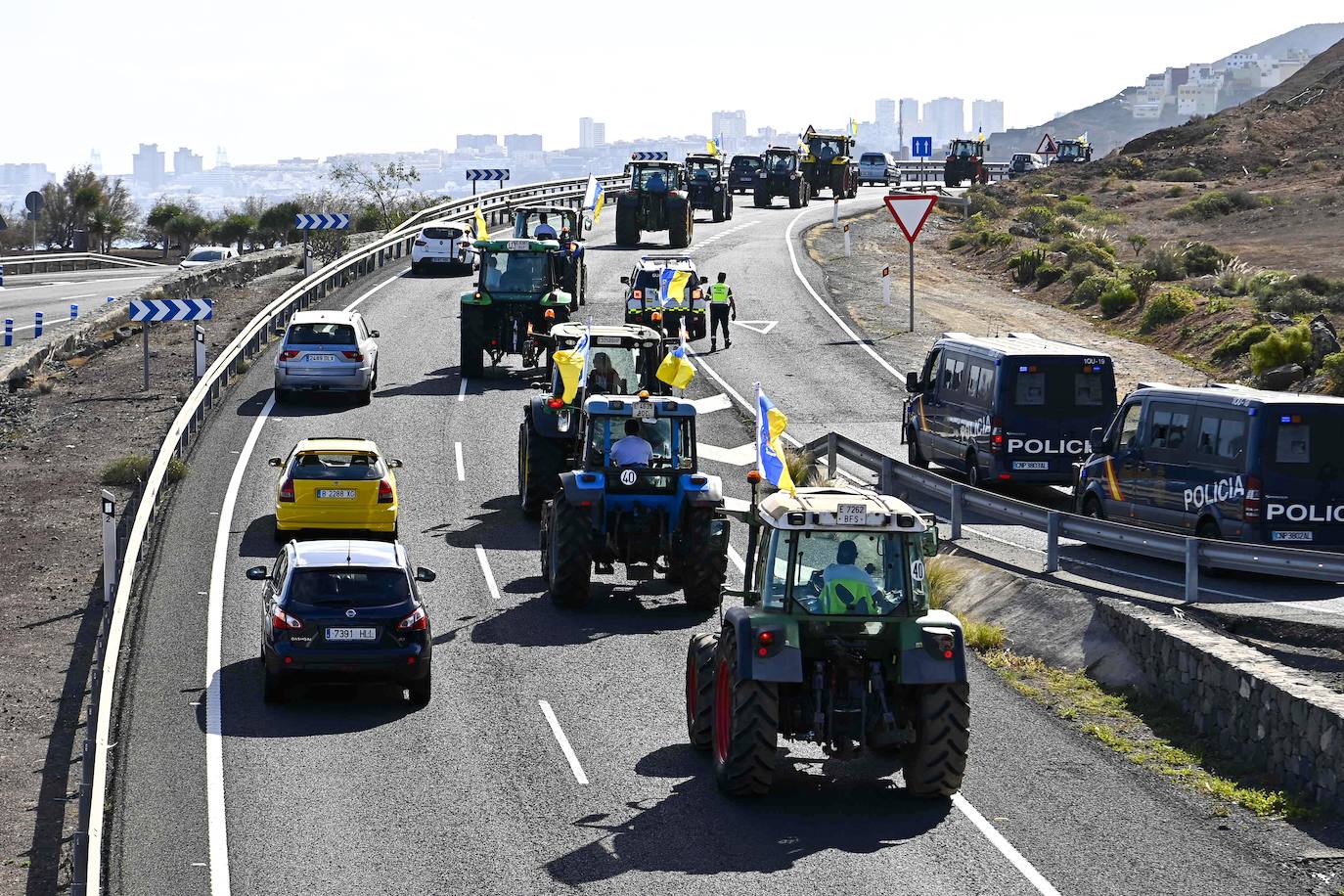 Las protestas del campo en Madrid, en imágenes