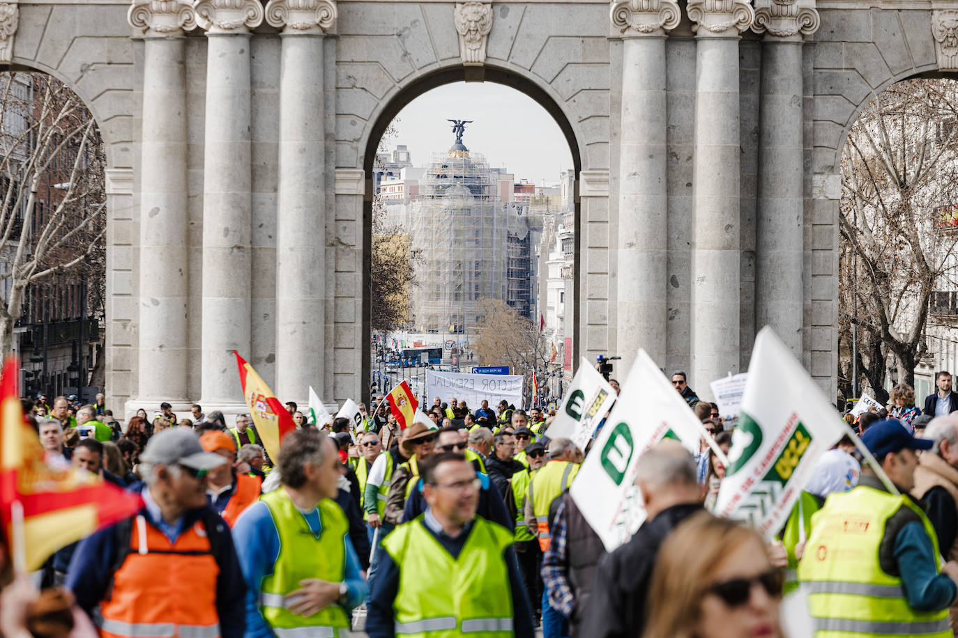 Las protestas del campo en Madrid, en imágenes