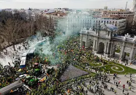 Las protestas del campo en Madrid, en imágenes