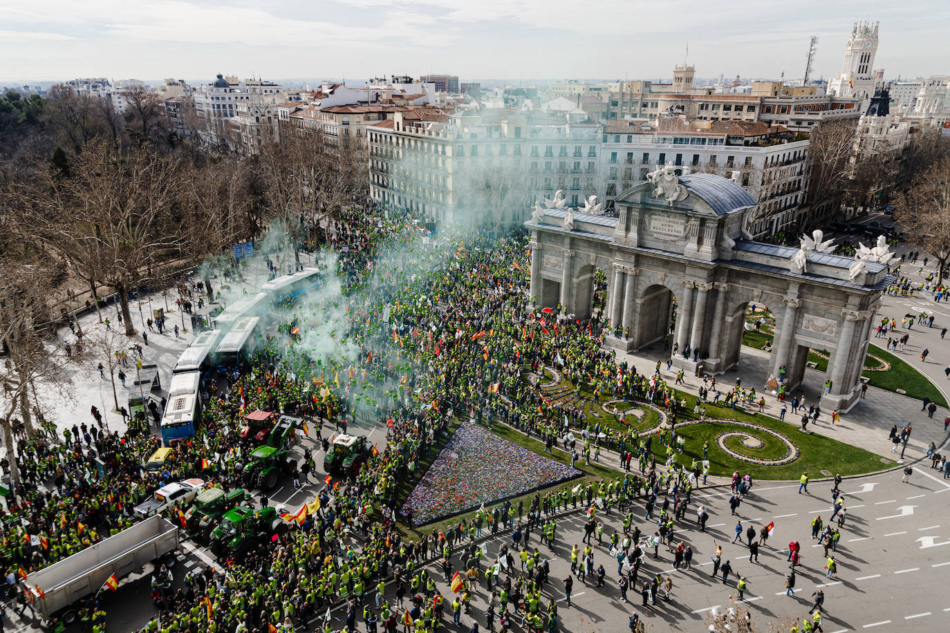 Las protestas del campo en Madrid, en imágenes