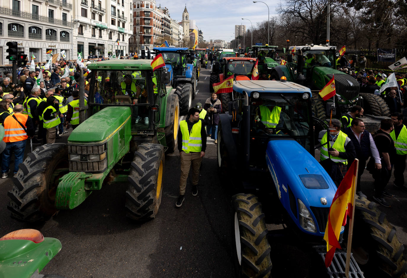 Las protestas del campo en Madrid, en imágenes