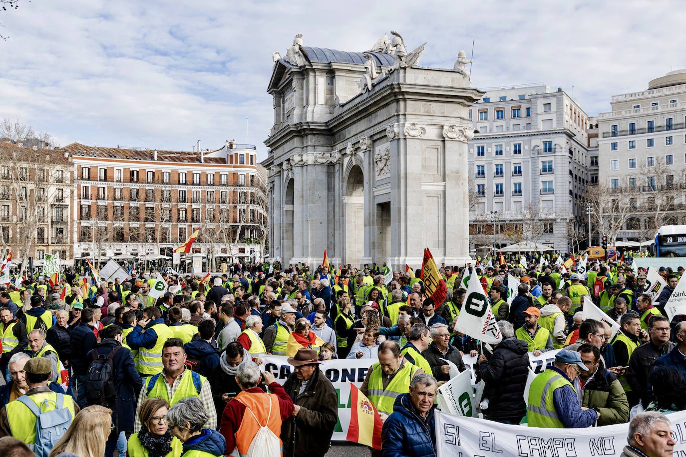 Las protestas del campo en Madrid, en imágenes