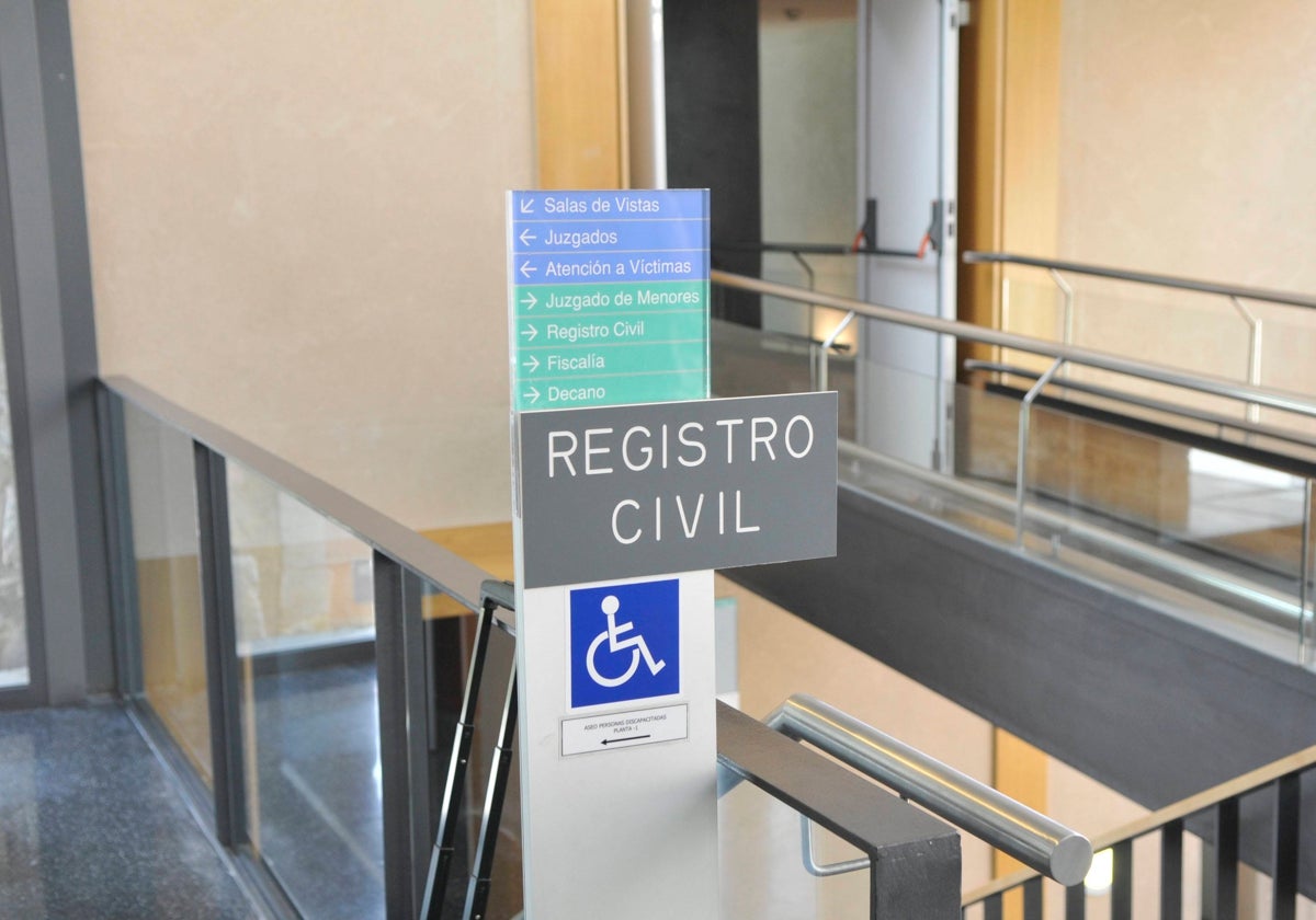 Acceso al registro Civil de Salamanca.