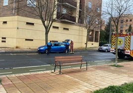 Los Bomberos de Salamanca en la calle alcalde Beltrán de Heredia.