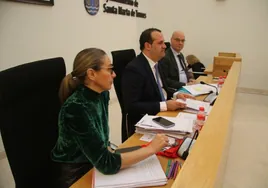Marta Labrador, David Mingo y Jesús Hernández, en la sesión plenaria de Santa Marta.