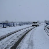 Autovía A-66, entre Mozárbez y Martinamor, cubierta por la de nieve.