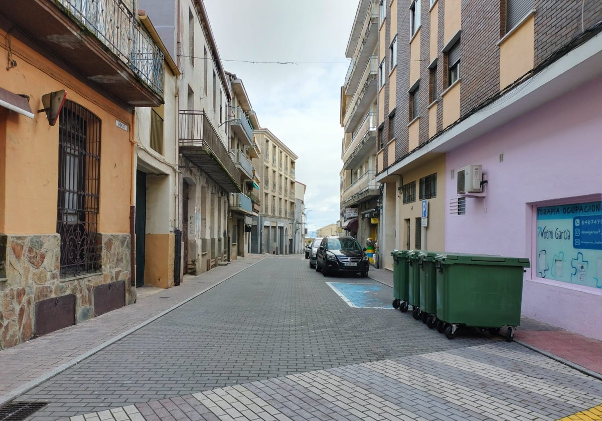 Imagen de la calle Abajo de Guijuelo.