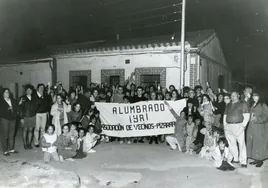 Protesta del barrio en el año 1989.
