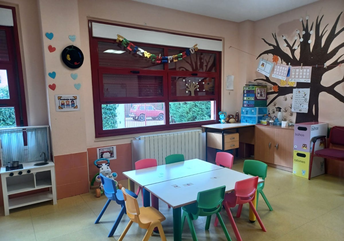 Una clase de la Escuela de Educación Infantil Gloria Fuertes de Carrascal de Barregas.