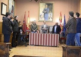 Recepción de jefes de Policía de Salamanca, en el Ayuntamiento.