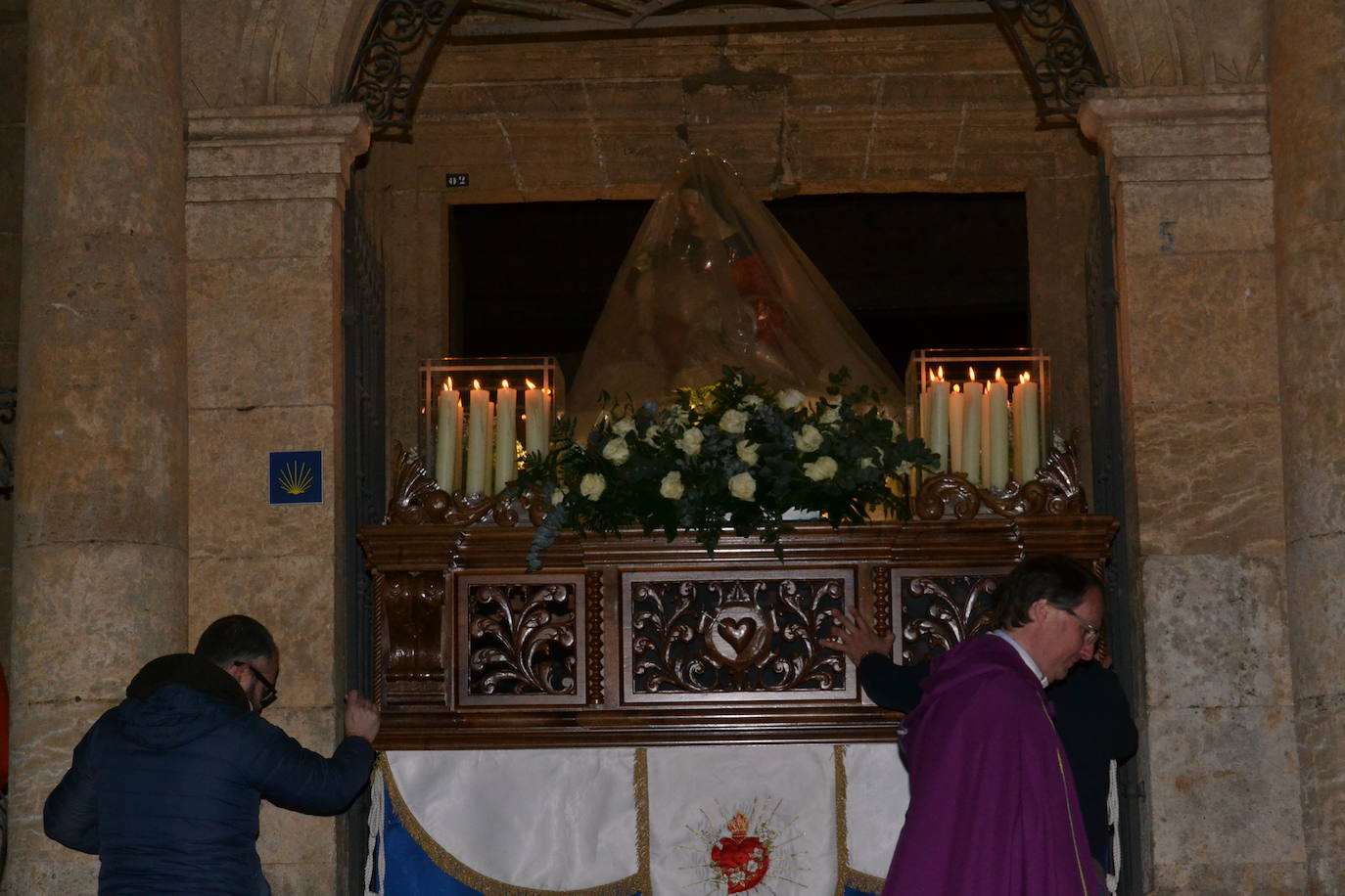 El mal tiempo acorta la procesión de Nuestra Señora de las Angustias en Ciudad Rodrigo