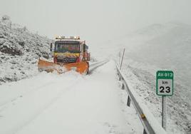 Nieve en la carretera.