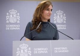 La ministra de Sanidad, Mónica García, ofrece una rueda de prensa, en el Ministerio de Sanidad, a 22 de marzo de 2024, en Madrid