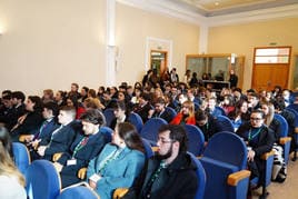 Facultad de Traducción de la Universidad de Salamanca, ayer en la inauguración del evento.