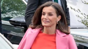La reina Letizia derrocha estilo y glamour en Holanda con un nuevo look: combina el rosa y el naranja y roba el protagonismo a Máxima