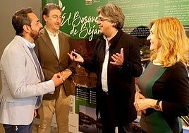 Javier Hernández, Rubén Martín, Luis Francisco Martín y Purificación Pozo, esta tarde en Béjar.