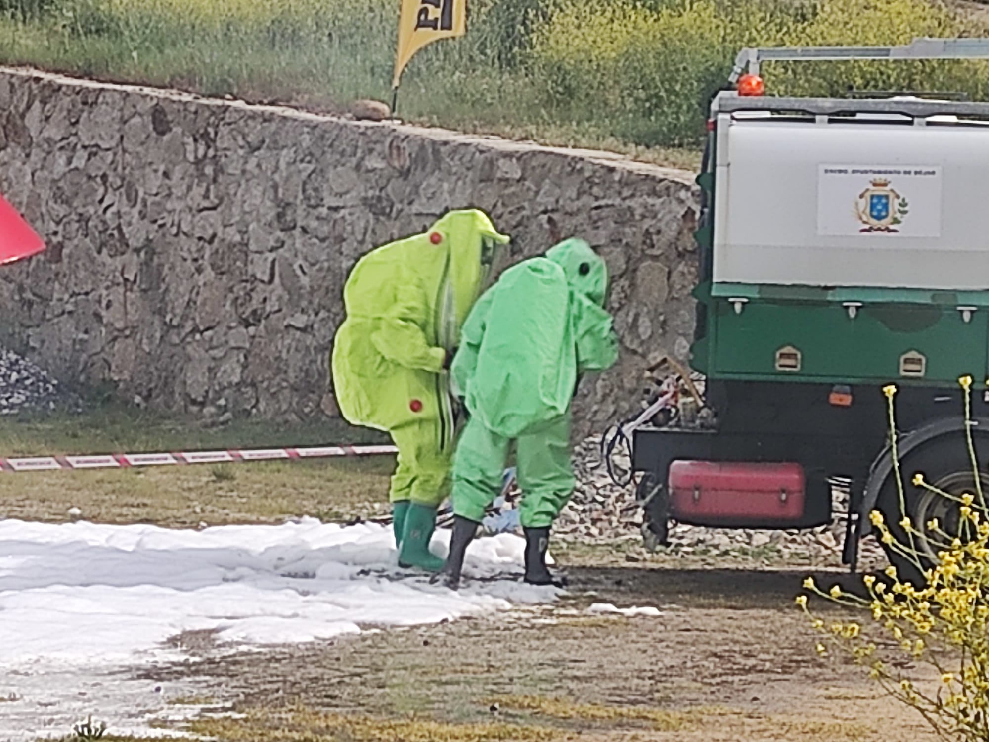 Espectacular simulacro en Béjar: un accidente de autobús, un camión con ovejas y un rescate en el río