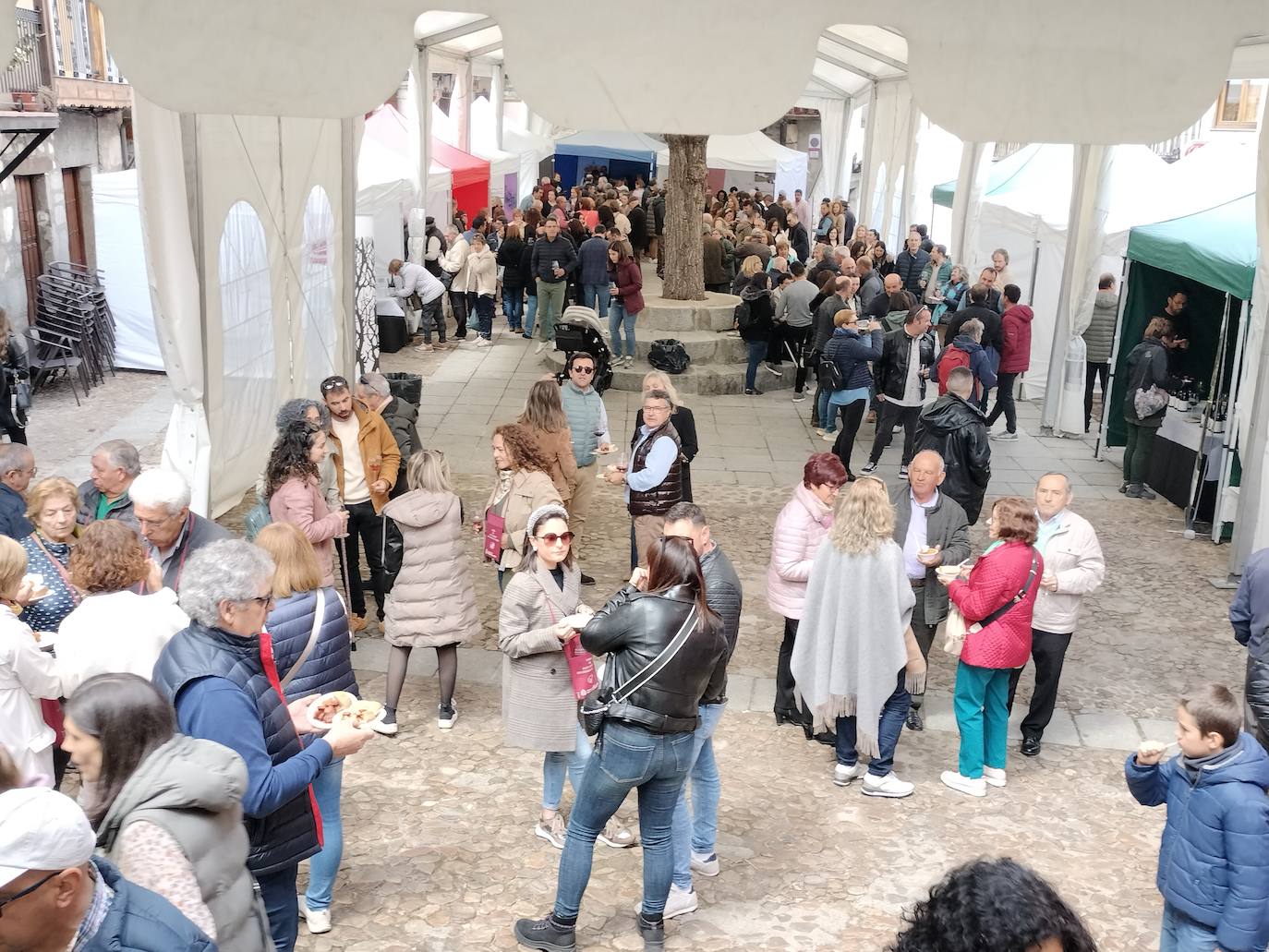 El público responde a la Feria de Enoturismo de San Esteban de la Sierra