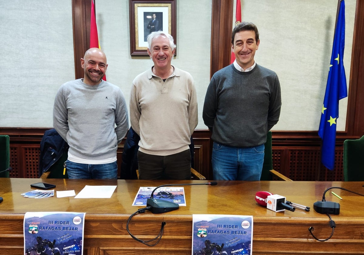 Juanma Bermejo, Paco Martín y Rubén Martín, hoy en la presentación de la prueba.