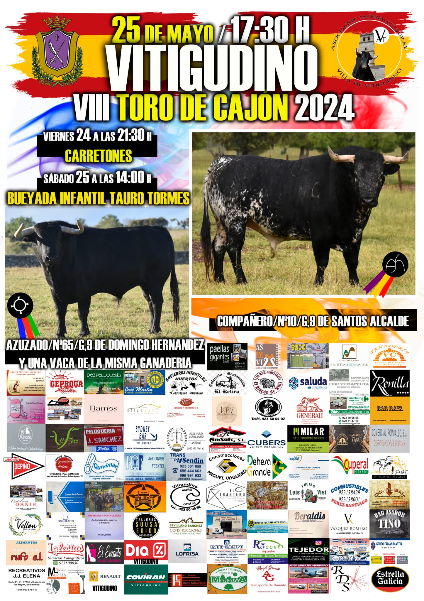 Este es el cartel anunciador del Toro de Cajón de Vitigudino