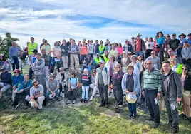 Algunos de los participantes en la iniciativa Geolodia 2024 en la visita a Juzbado.