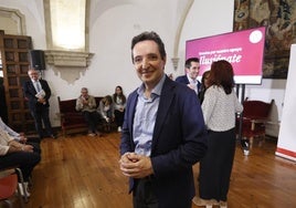 Juan Manuel Corchado, en la jornada de elecciones.