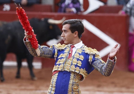 Ismael Martín, en la plaza de toros de La Glorieta.