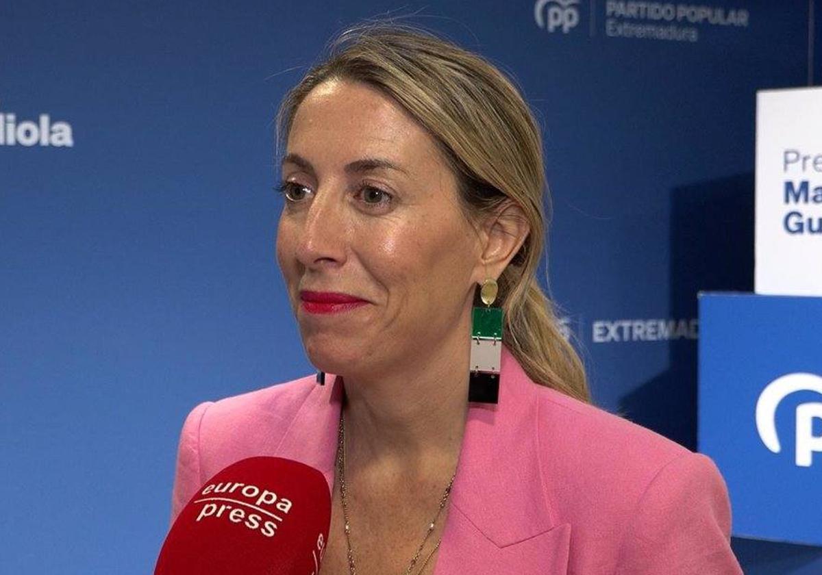 María Guardiola, presidenta de Extremadura.