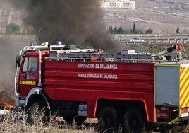 Bomberos de la Diputación de Salamanca en una salida.