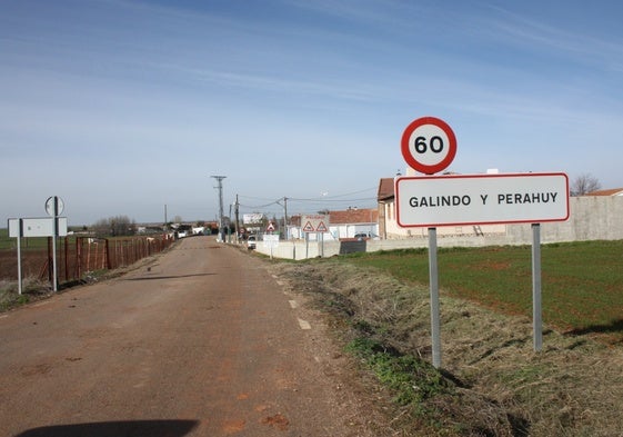 La entrada a Galindo y Perahuy.