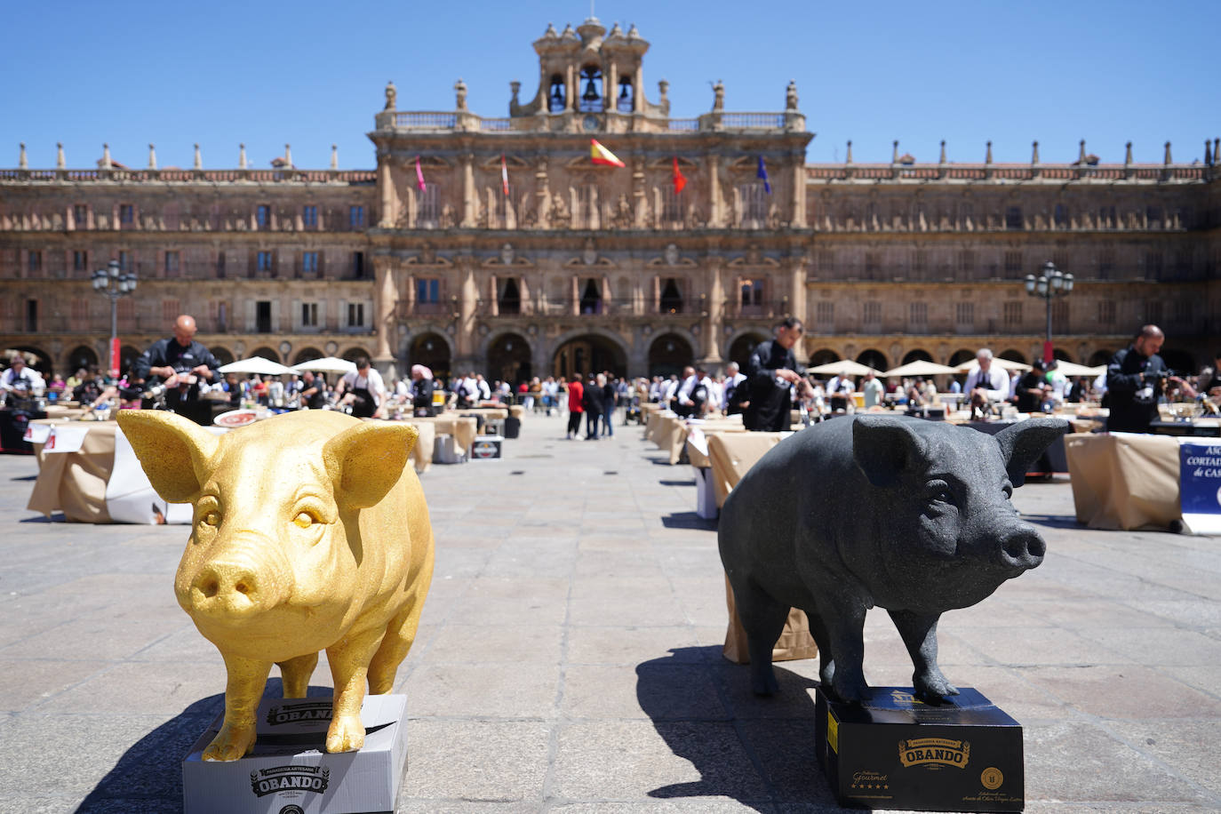 Miles de salmantinos disfrutan de una exitosa jornada de ibérico en el centro