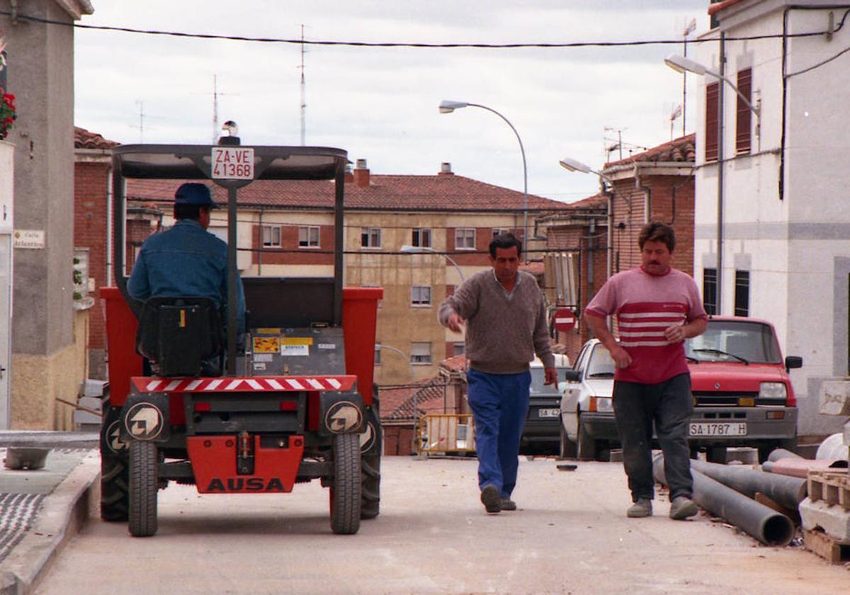 Obras en el barrio de El Carmen en 1999.