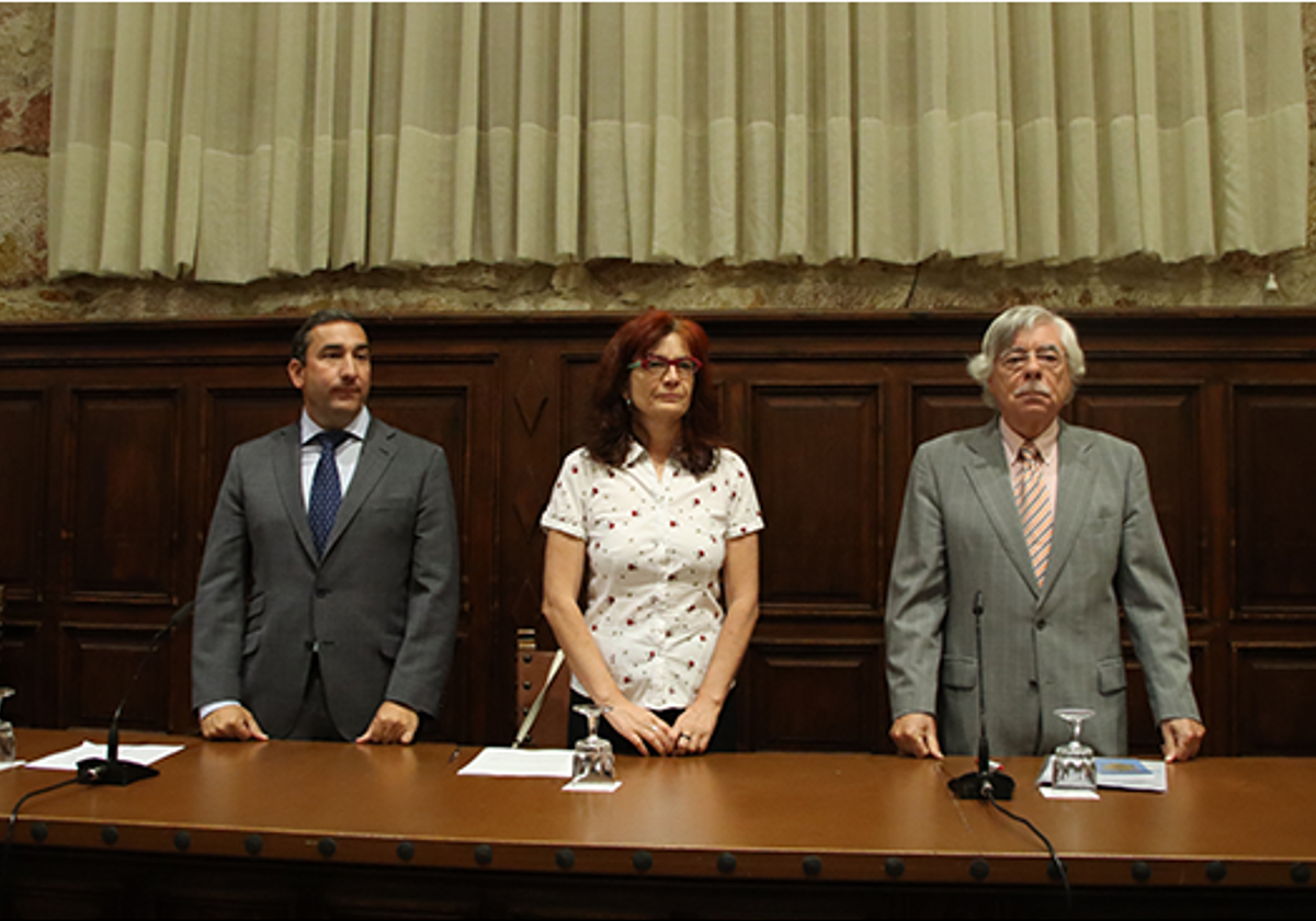 Eloy Ruiz, Marta Gutiérrez y Román Álvarez.