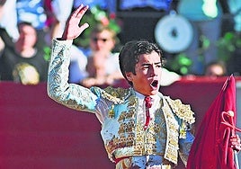 Marco Pérez en una corrida.