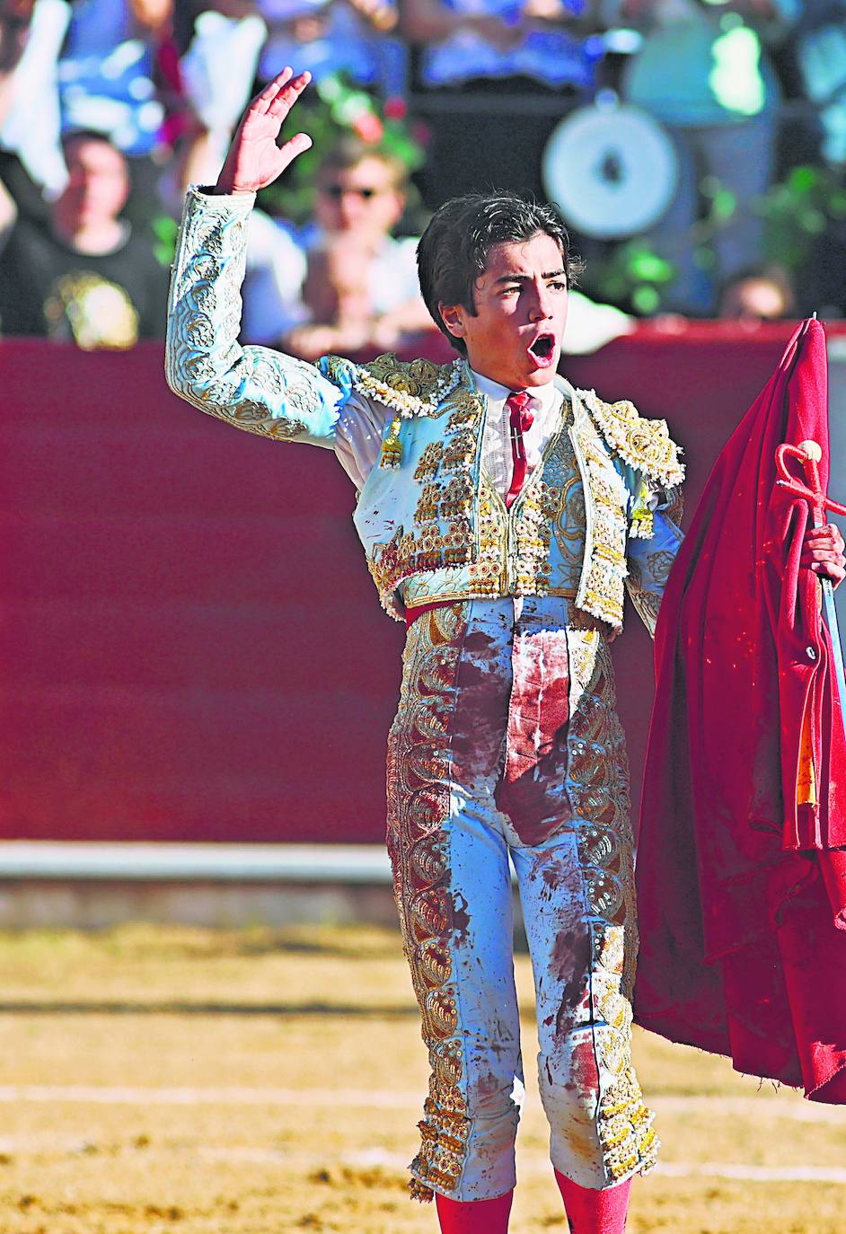 Marco Pérez en una corrida.
