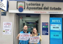 Los responsables de la administración de Béjar que ha dado el premio.