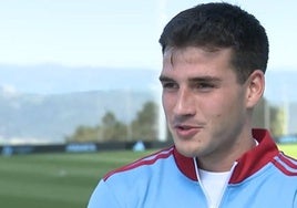 Mario Cantero, capitán del Celta Gran Peña en una entrevista con la TVG.