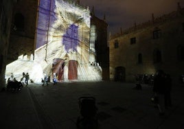 Imagen de uno de los videomappings que se proyectaron en la pasada edición en el Patio de las Escuelas Menores.