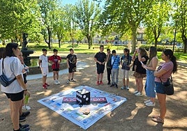 Equipos listos para el Monopoly, ayer en Ciudad Rodrigo.