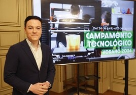 Pedro Martínez Córdoba, este viernes en el Ayuntamiento de Salamanca.