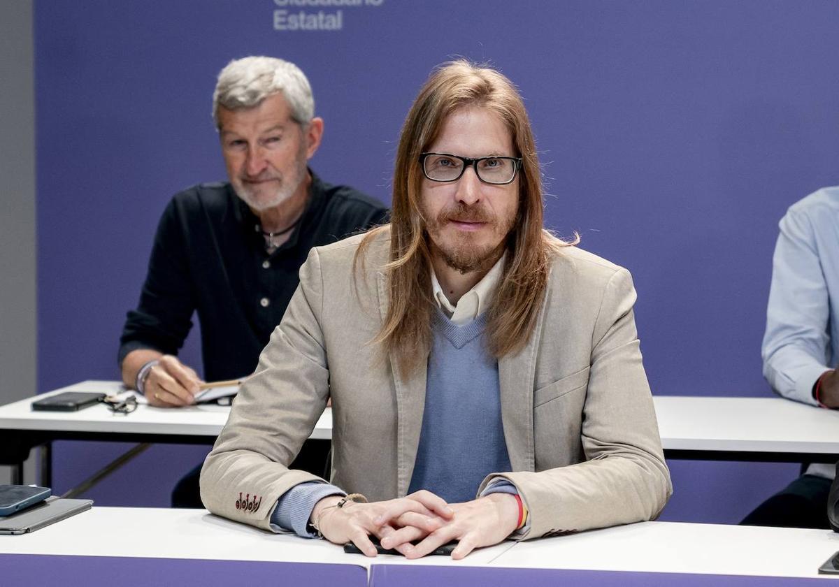 Pablo Fernández en una reunión del Consejo Estatal de Podemos.