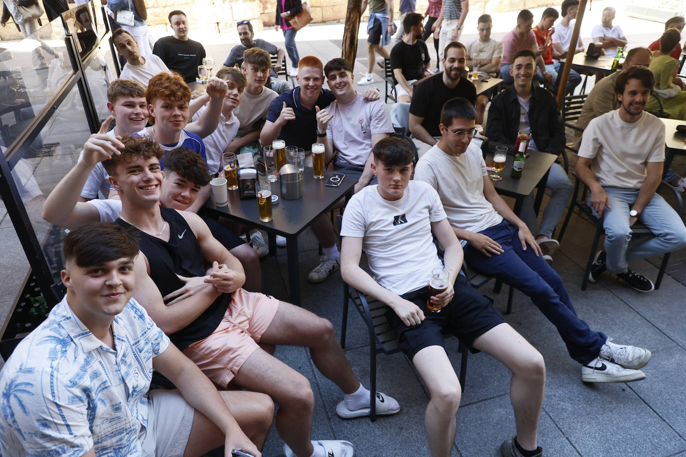 Terrazas llenas en Salamanca para alentar a España: así se animó en el primer partido de la Eurocopa