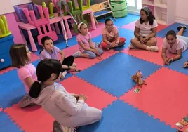 Un grupo de niños de Santa Marta en las actividades de Ciudad Amiga de la Infancia.