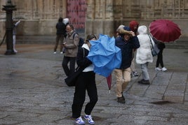 Imagen de un día lluvioso en Salamanca.