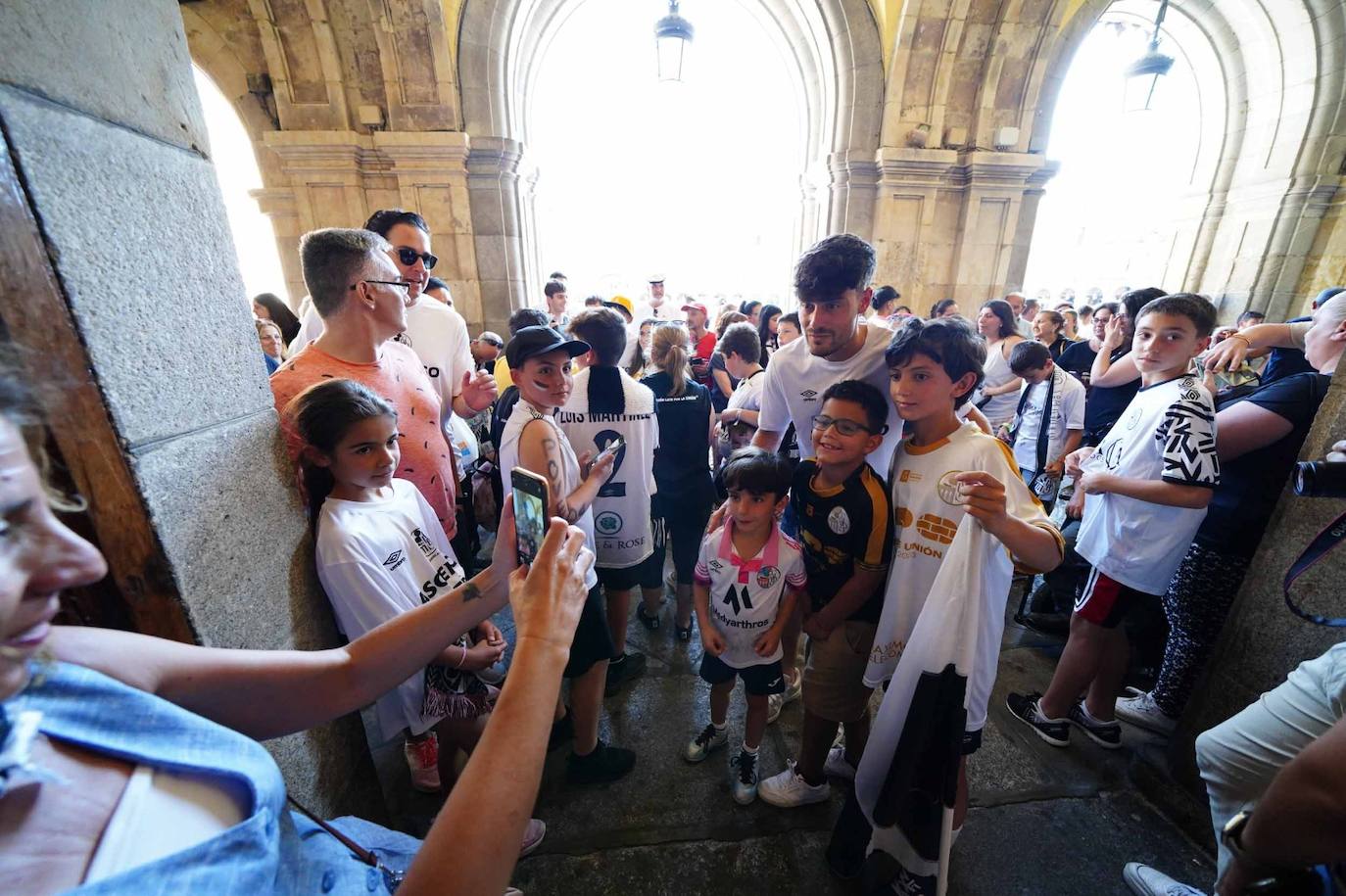 La recepción del Salamanca UDS en el Ayuntamiento, en imágenes