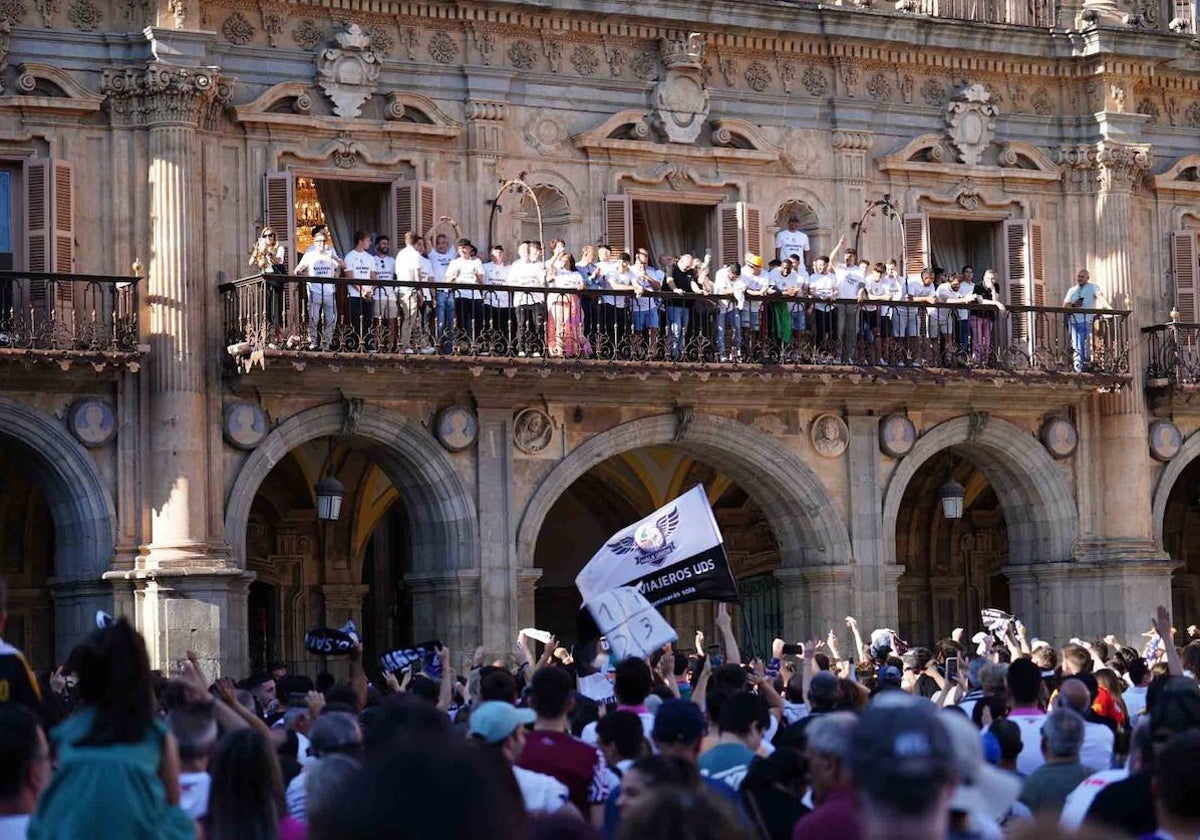 La recepción del Salamanca UDS en el Ayuntamiento, en imágenes