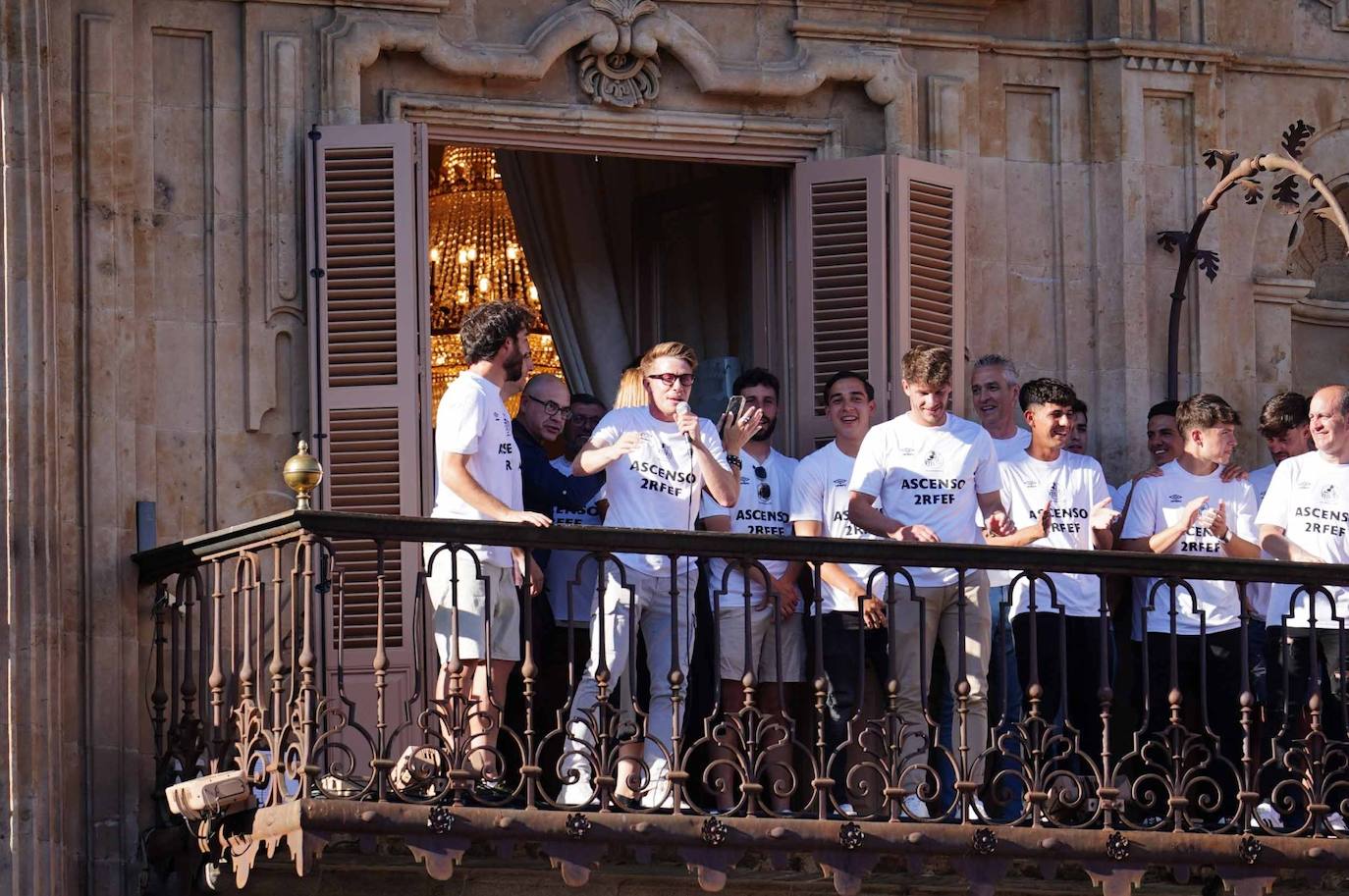 La recepción del Salamanca UDS en el Ayuntamiento, en imágenes