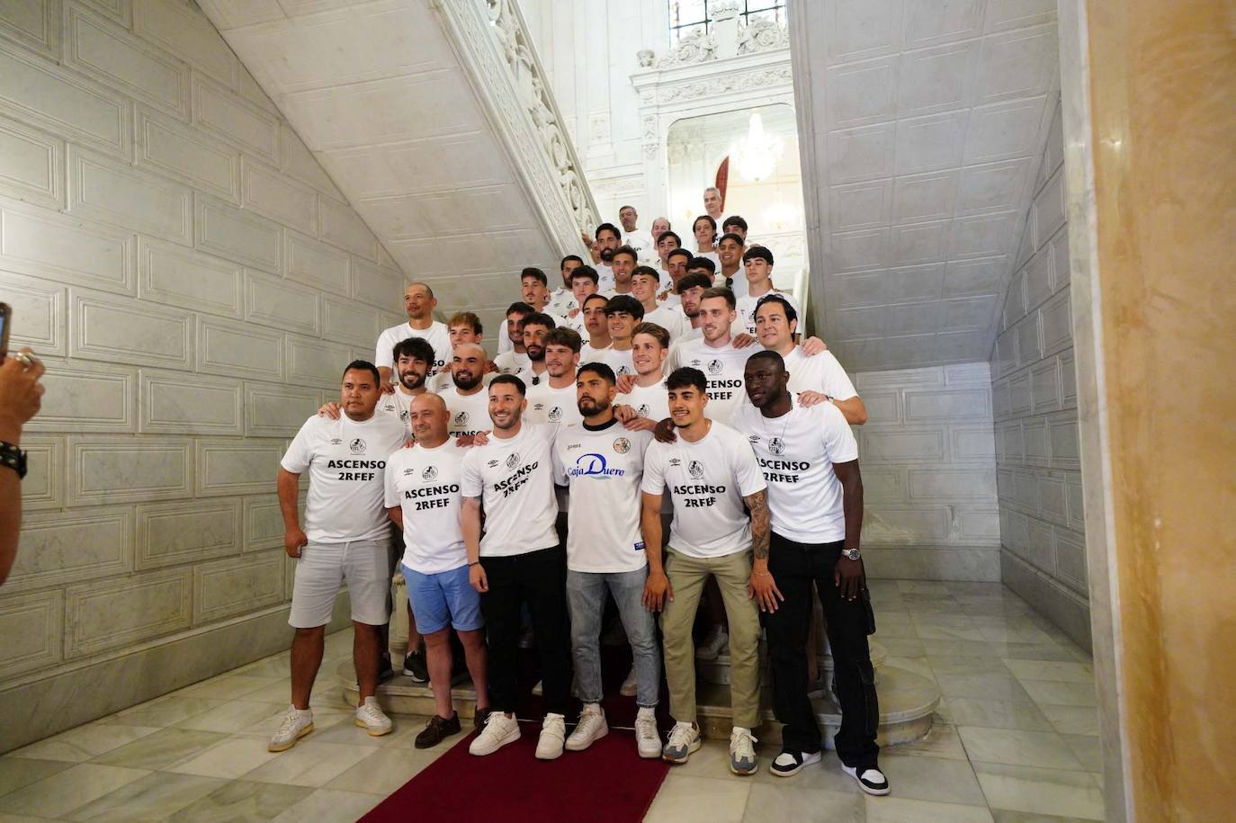 La recepción del Salamanca UDS en el Ayuntamiento, en imágenes